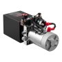 VEVOR 4 L Hydraulic Power Unit, Double Acting Dump Trailer Pump, 22 MPa Max Relief Pressure & 3.4 L/min Flow Rate, DC 12V Hydraulic Pump with Metal Reservoir for Dump Trailer Car Lifting, Black