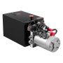 VEVOR 12 Qt hydraulische krachtbron, dubbelwerkende kipperaanhangerpomp, maximale openingsdruk 22 MPa en debiet 3,4 l/min, 12 V DC hydraulische pomp met metalen reservoir voor kipperaanhangers, zwart