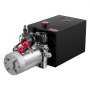 VEVOR 12 Qt hydraulische krachtbron, dubbelwerkende kipperaanhangerpomp, maximale openingsdruk 22 MPa en debiet 3,4 l/min, 12 V DC hydraulische pomp met metalen reservoir voor kipperaanhangers, zwart