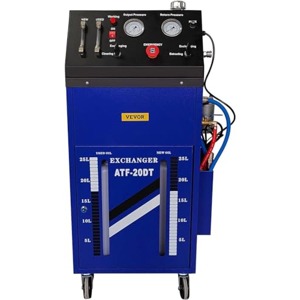 VEVOR Elektrische olieverversingsmachine Automatische transmissieolie DC12V, Spoelapparaat Olieverversing 0-60 PSI, Automatische transmissieolie ATF-apparaat, Transmissievloeistofspoelmachine