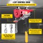 1320Lbs Electric Hoist Winch Lifting Engine Crane Remote Control Brackets Steel