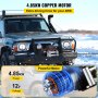 VEVOR Electric Winch Recovery 12v 13500Lb / 6125Kg,Electric Truck Winch with Handle and Wireless Remote Control,13500Lb /6125Kg Electric Truck Winch with 92 ft Strong Steel Cable