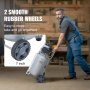 VEVOR luchtcompressor 49L fluistercompressor 2PK luchtpomp olievrije 8bar compressor eenfasig geluidsniveau ≤63dB Ideaal voor het oppompen van banden, autoreparaties, schilderen, houtwerk
