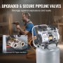 VEVOR luchtcompressor 49L fluistercompressor 2PK luchtpomp olievrije 8bar compressor eenfasig geluidsniveau ≤63dB Ideaal voor het oppompen van banden, autoreparaties, schilderen, houtwerk