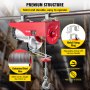 VEVOR Kabeltakel 1760Lbs Electric Hoist Winch Lifting Engine Crane Cable Overhead High Carbon