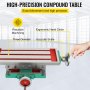 VEVOR schroefklem bankschroef 450 mm, tafel bankschroef 170 mm, tafelklem 100 mm, metaal Professionele gietijzeren bankschroef voor kolomboormachines Brede bekken en veelzijdig gebruik