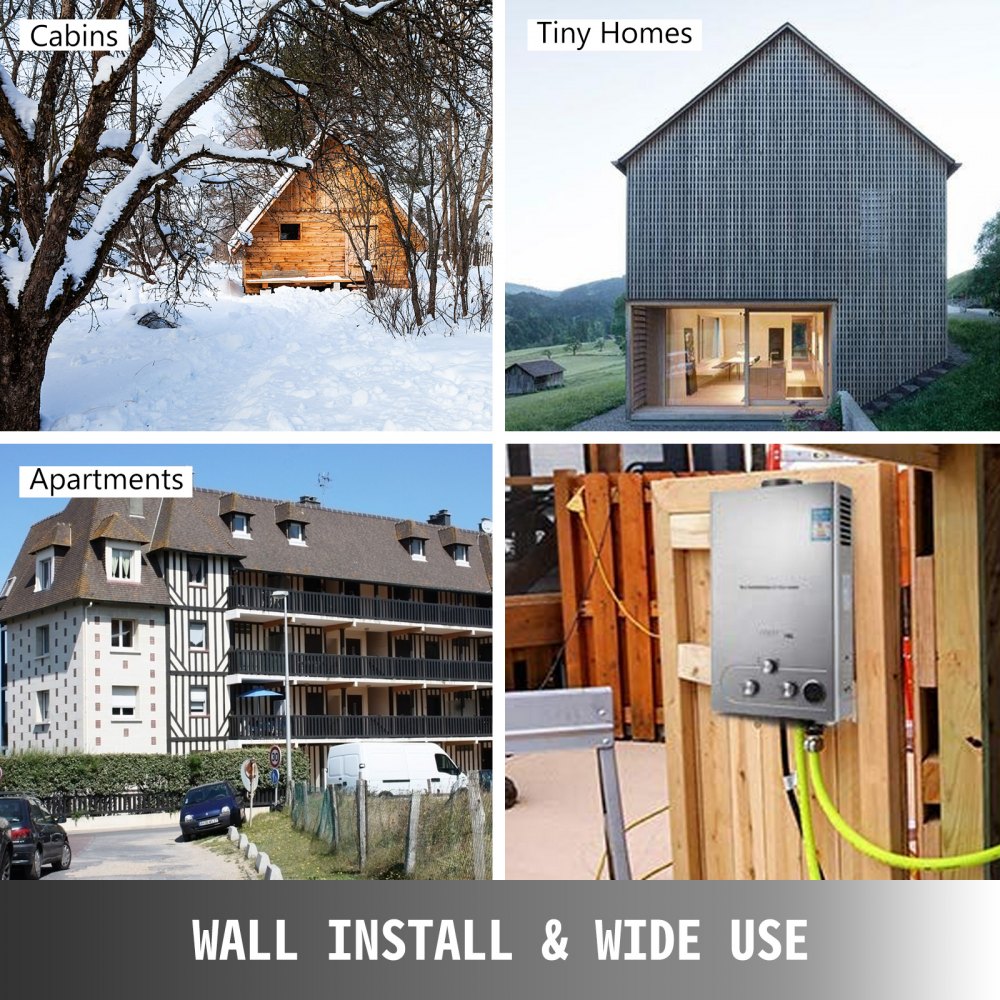 36KW 18L 4.8GPM Aardgas Tankless Instant Boiler Boiler Badkamer Douche