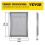 VEVOR BBQ doors 41x57cm cabinet doors fireplace door vertical with 1 inspection door cleaning door stainless steel for outdoor kitchen bathroom