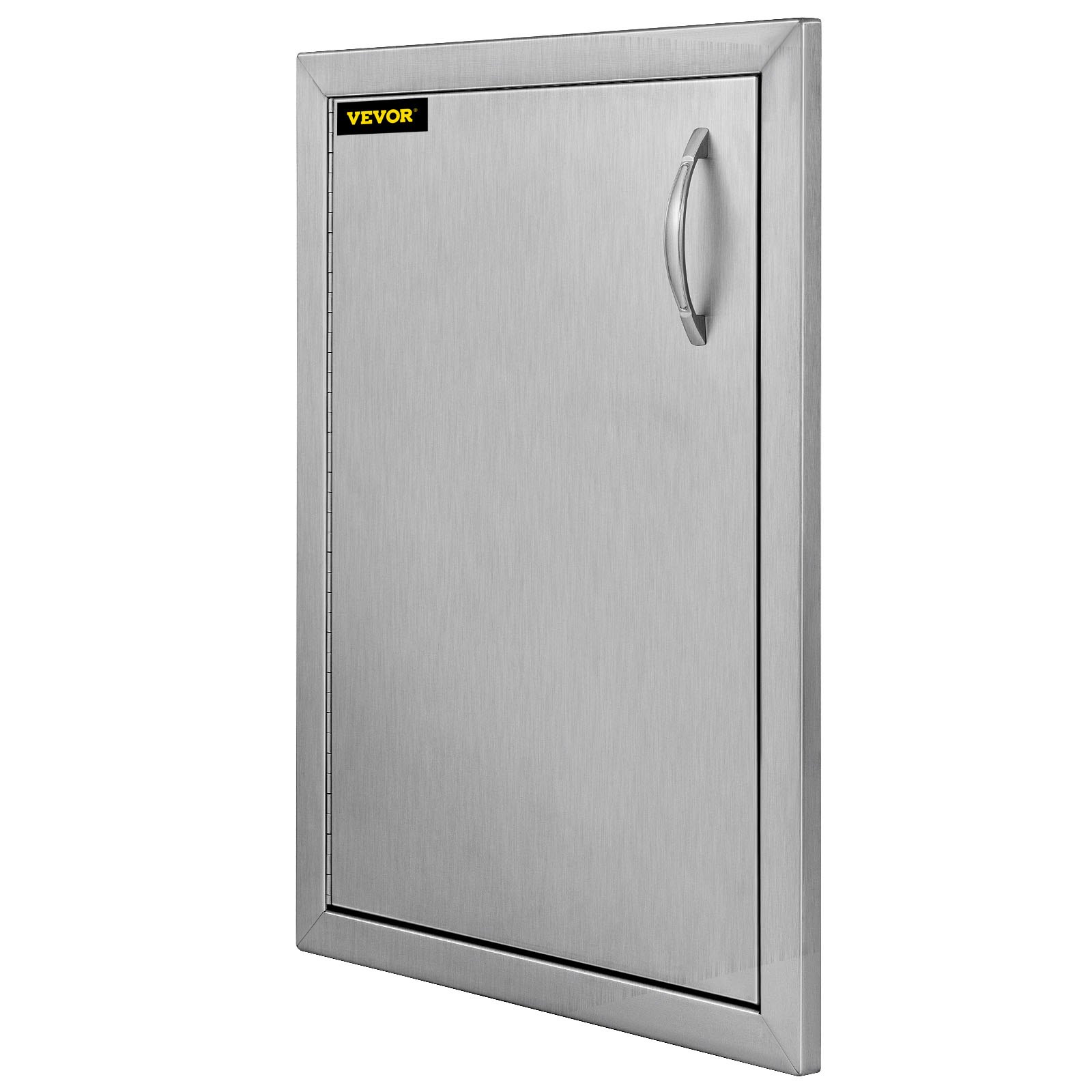 VEVOR BBQ doors 41x57cm cabinet doors fireplace door vertical with 1 inspection door cleaning door stainless steel for outdoor kitchen bathroom