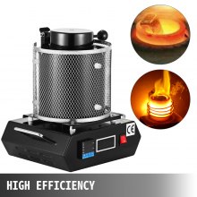 VEVOR 1KG Gold Melting Furnace 1800W Digital Melting Furnace Machine 1150℃ for Casting Refining Precious Metals Melts Gold Silver Tin Aluminum