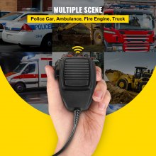 VEVOR Auto-waarschuwingsalarm-luidsprekersireneset, 8 tonen noodwaarschuwingssirene 200W met PA-luidspreker, MIC-systeem, voertuigsirenekast, politie, ambulance, brandweer en technische voertuigen