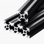VEVOR 4PCS 47.2 in (1200mm) T Slot 2020 Aluminum Extrusion Profile, European Standard Anodized Linear Rail, High-Strength Extruded Aluminum Rail for 3D Printer, CNC Machine DIY, Laser Engraving, Black