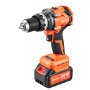 VEVOR Accu-klopboormachine 20V 12,7 mm 24000 slagen per minuut 550 tpm/2200 tpm, voor boren in hout en metaal en voor schroeven, 4000 mAh lithium-ion accu en lader, met volledig metalen boorkop, 160 Nm