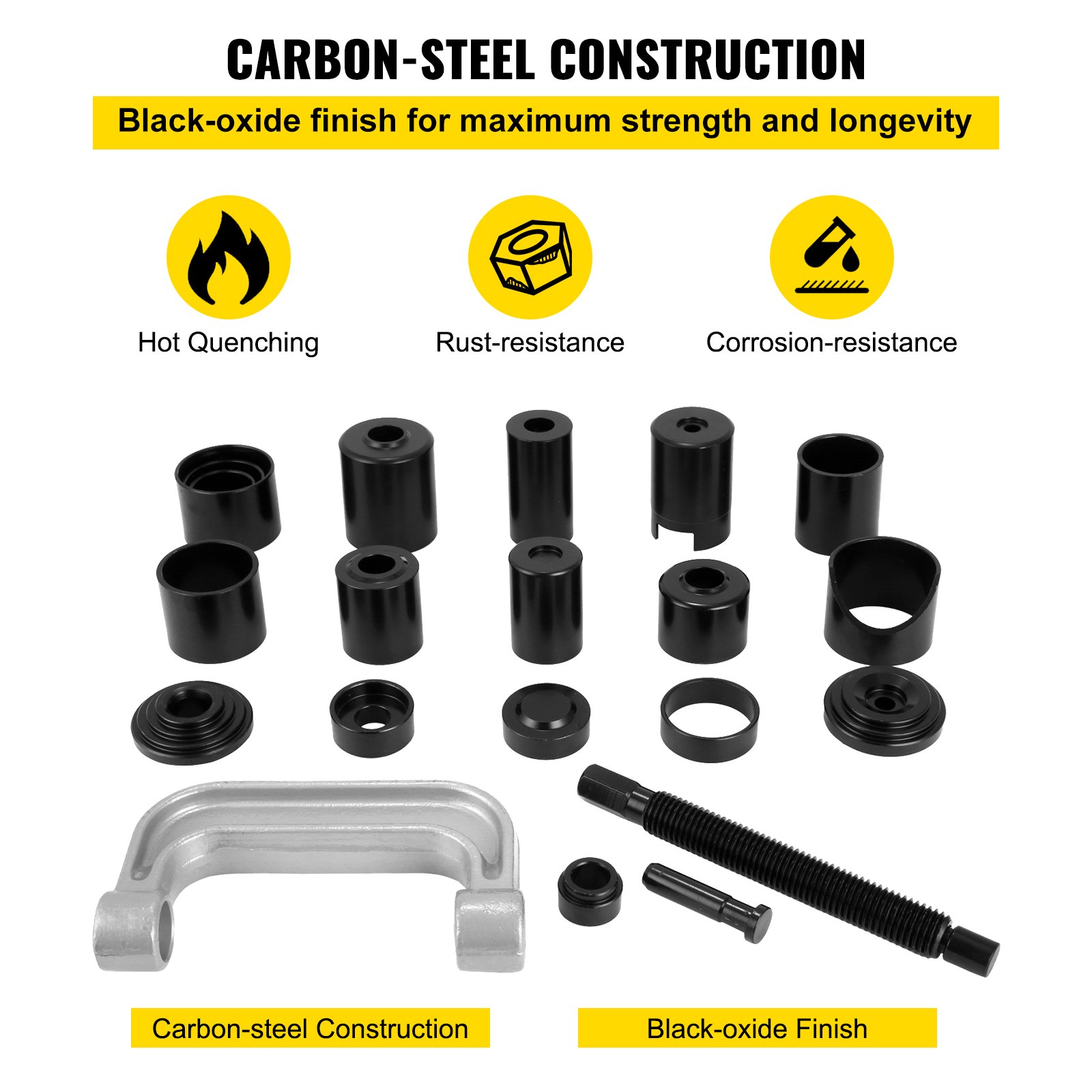 VEVOR 21Piece Ball Joint Adapter Set, Remove Installing Car Tool Ball Joint Auto Repair Tool Service Remover Installing Master Adapter Car