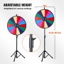 VEVOR 24 "Kleur Prijs Wiel Statief Vloerstandaard Kleur Prijs Wiel 14 Slots Droog Gemak Fortuin Spinner Fortuin Spinning Spel