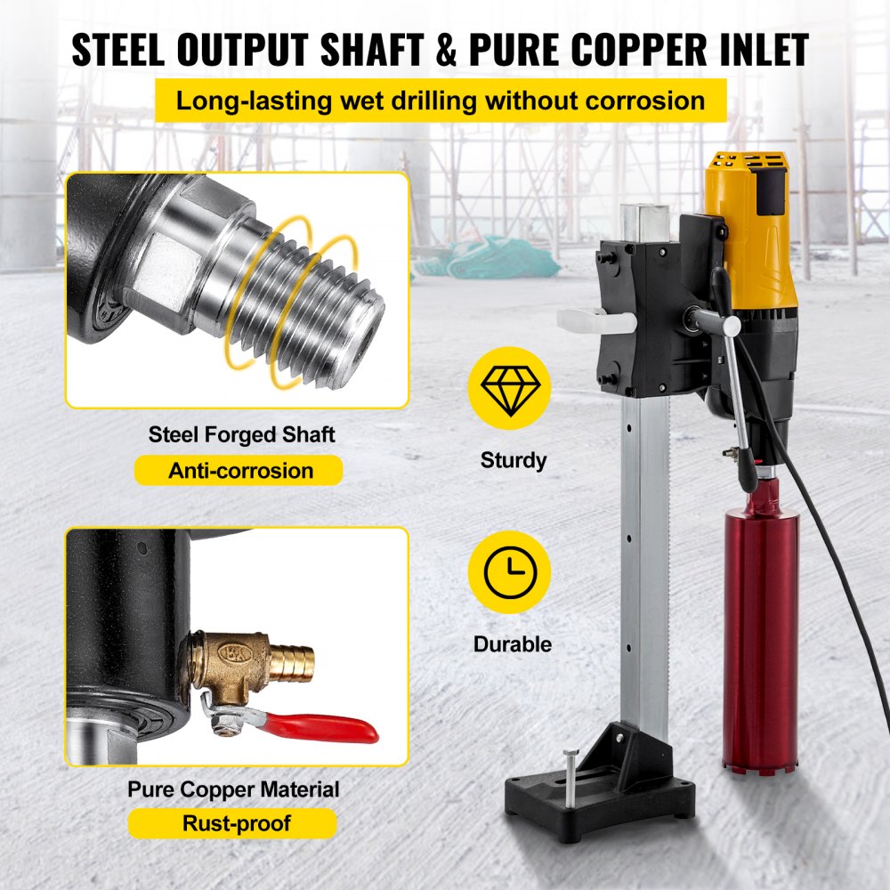 VEVOR Kernboormachine Kernboor Diamantboormachine 4450 W Maximale 255 mm Boordiameter