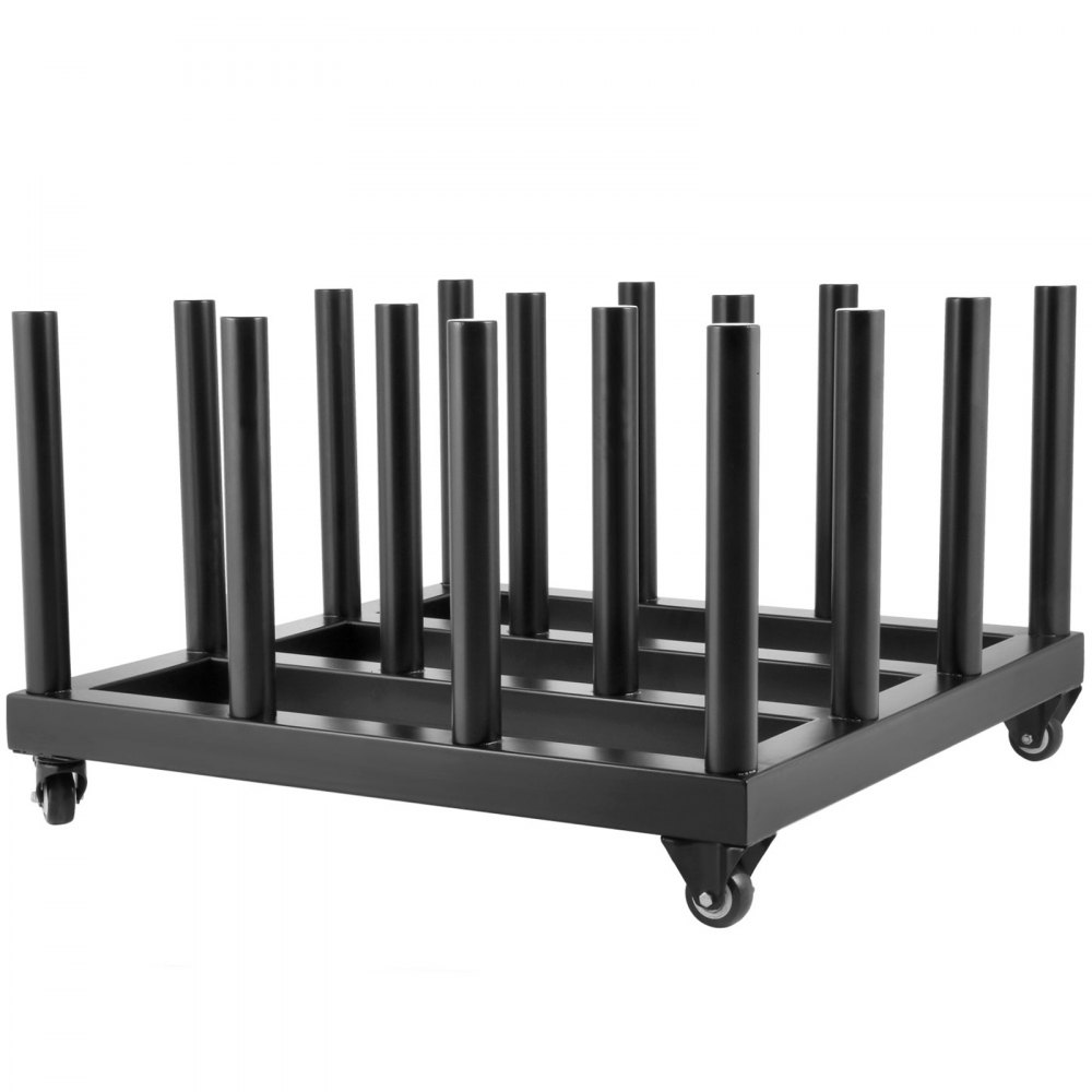 VEVOR Mediarolopslagrek 27,5" x 27,5" x 17,5" Rollende vinylwagen, capaciteit 16 rollen