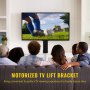 VEVR tv-standaard voor 28-32 inch lcd led-plasma-tv, automatische tv-standaard, lift voor tv, tv-liftbeugel 77-127 cm, in hoogte verstelbaar en stabiel max. 60 kg
