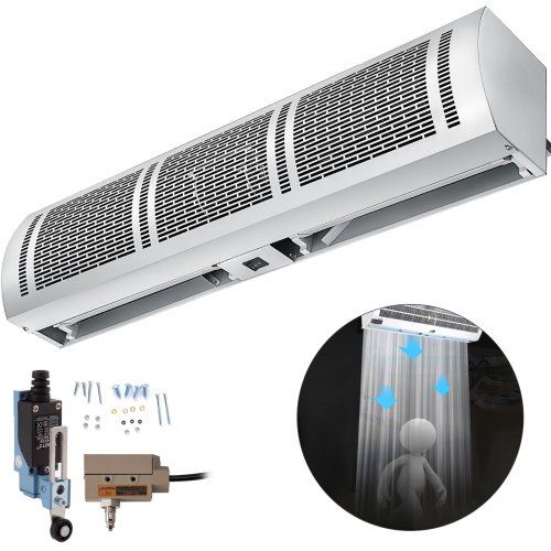 Commerciële Luchtgordijn Luchtgordijn Deur 120 cm Mute Luchtgordijn Afstandsbediening Gordijn Machine 2 Snelheden Voor Deuren Windows Etc.