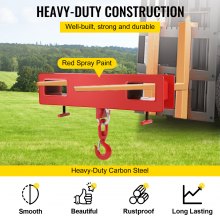 Forklift Lifting Hoist Swivel Mobile Crane Hook 4400lbs 2 Tons Heavy Duty Strength