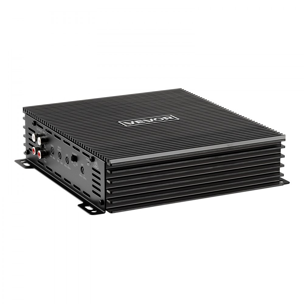 VEVOR 2-kanaals auto-versterker, klasse AB brugversterker, max. 2 x 300 W bij 4 ohm / 2 x 600 W bij 2 ohm, krachtige versterker voor SUV's, pick-ups en terreinwagens, meerkanaals audioversterker