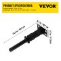 VEVOR Rear Cab Air Shock Absorber for International Prostar 2008+ 3595977C96 3595977C95 Cab Air Shock Absorber Dampen Driving Vibrations (Two Pieces (One Pair))