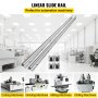VEVOR Linear Rail, SBR20 1500mm Linear Bearing Slide Set, Linear Bearing Rail 2pcs SBR20 Rail Shafts and 4 SBR20UU Blocks, Rail Kit Guide Rail for CNC Milling Machine, Lathe, etc.