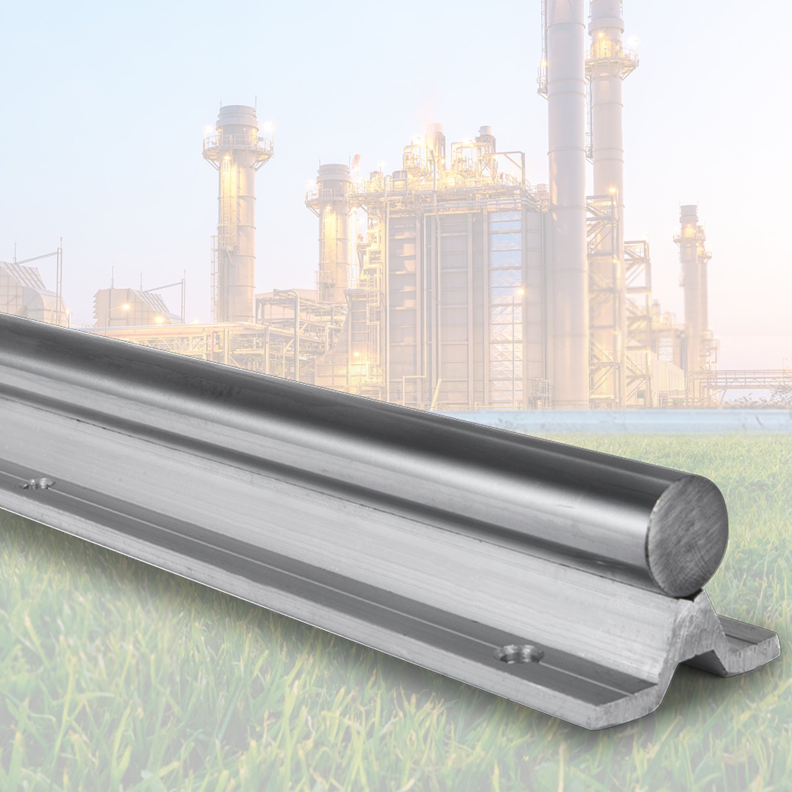 VEVOR Linear Rail Guide 2X SBR20-650mm Linear Slide Rail + 4 SBR20UU Block for Automated Machines and Equipments