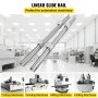 VEVOR 2xSBR20-800mm Linear Rail Shaft Rod +4SBR20 Block 20mm Lathes CNC Set