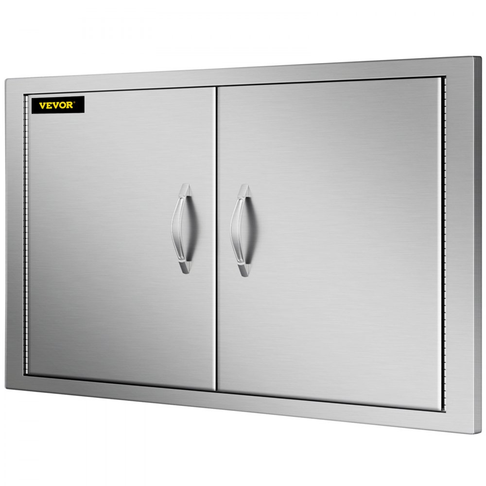 VEVOR Buitenkeukendeuren 77 x 53 cm BBQ Kast Deuren RVS Magnetisch Sluitsysteem