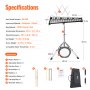 VEVOR 30-toetsen klokkenspel xylofoonset, professionele percussie-instrumentenset met slagstokken, drumstokken, muziekstandaard, 20 cm oefenpad, verstelbare standaard en draagtas