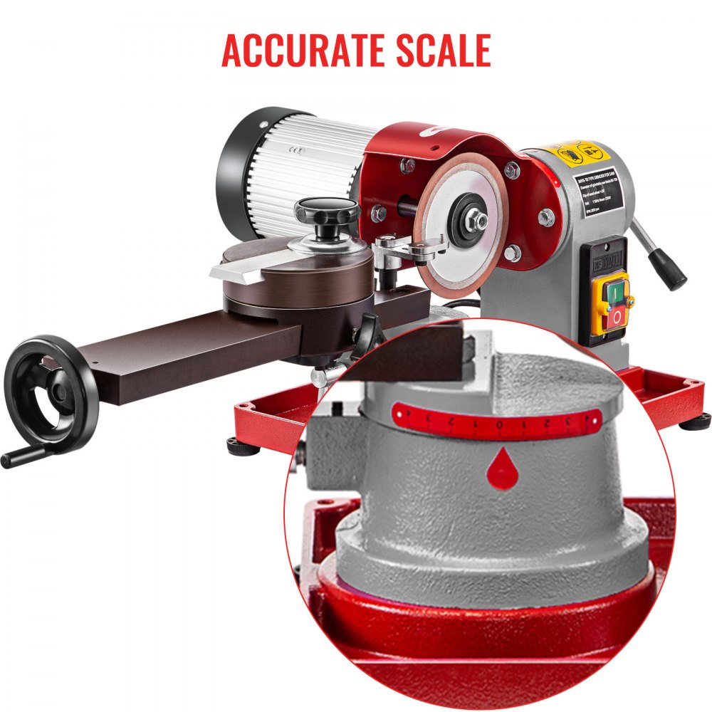 VEVOR 370W Circular Saw Blade Sharpener Rotary Angle Mill Grinding Sharpening Machine 125MM Saw Blade Sharpener Machine for Carbide Tipped Saw Blade