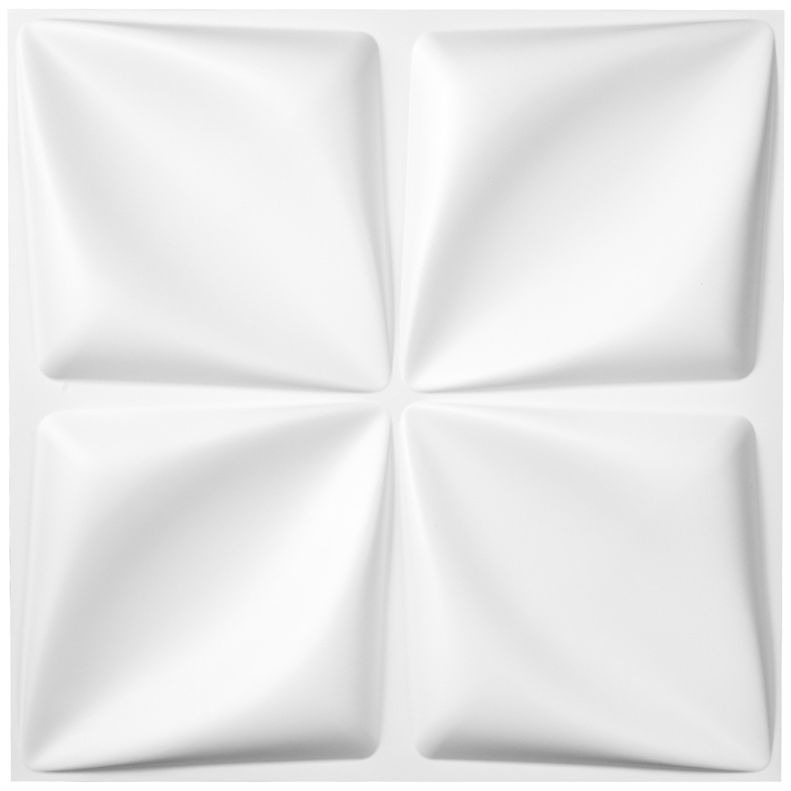 3D Wandpanelen 13ST Pack PVC Decoratief Wit 3D 50x50cm Tegels Bloemen