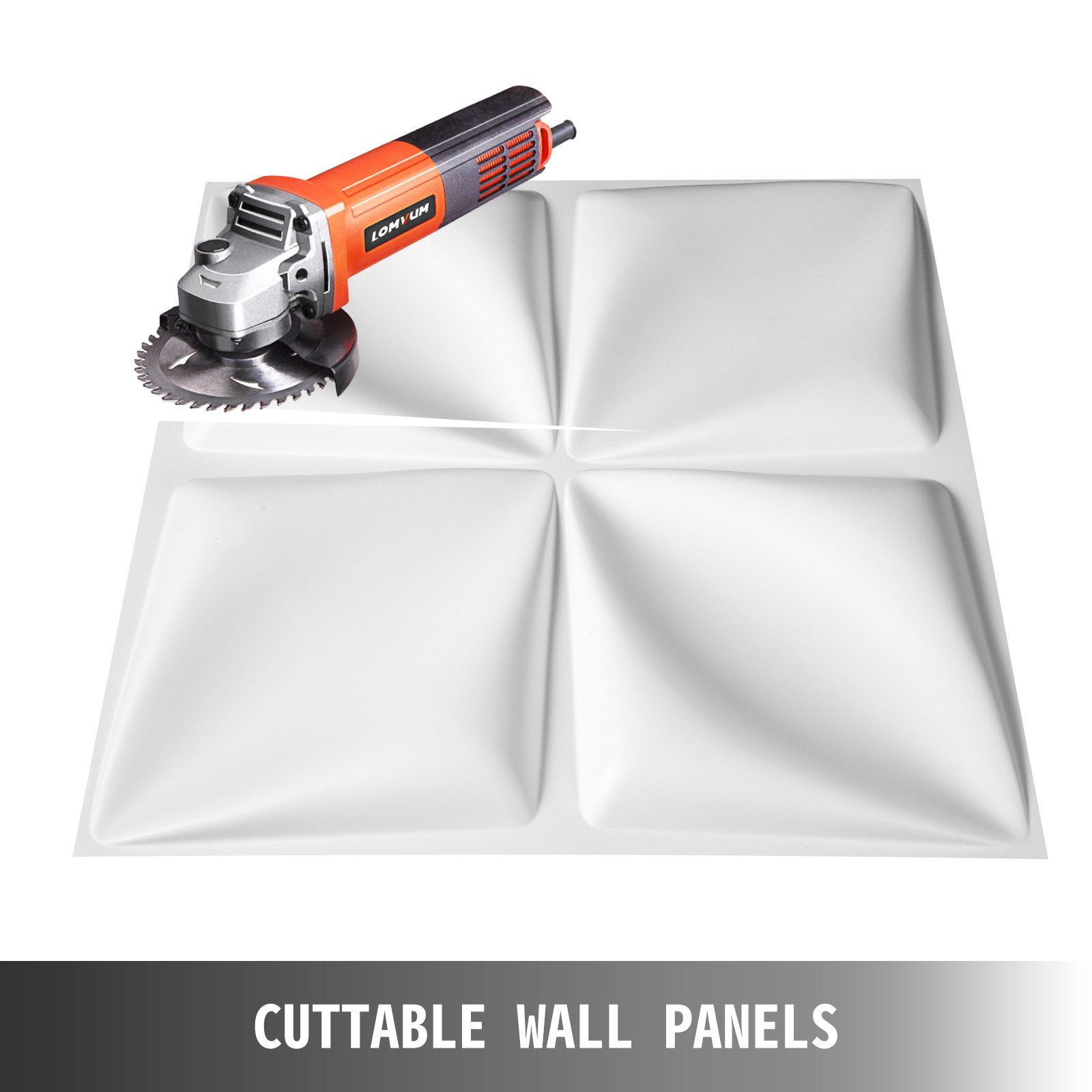 3D Wandpanelen 13ST Pack PVC Decoratief Wit 3D 50x50cm Tegels Bloemen