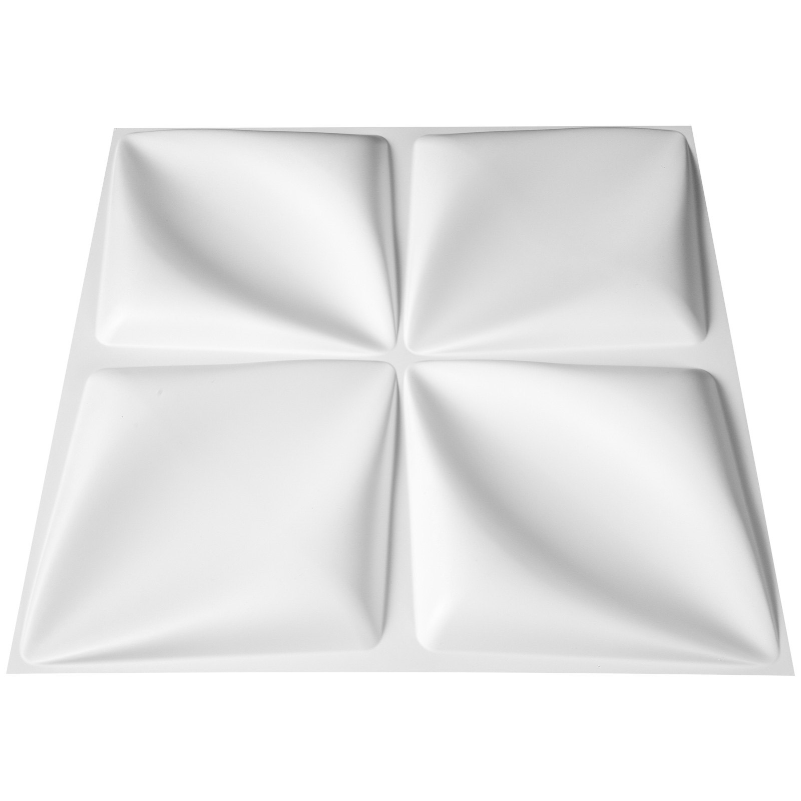 3D Wandpanelen 13ST Pack PVC Decoratief Wit 3D 50x50cm Tegels Bloemen