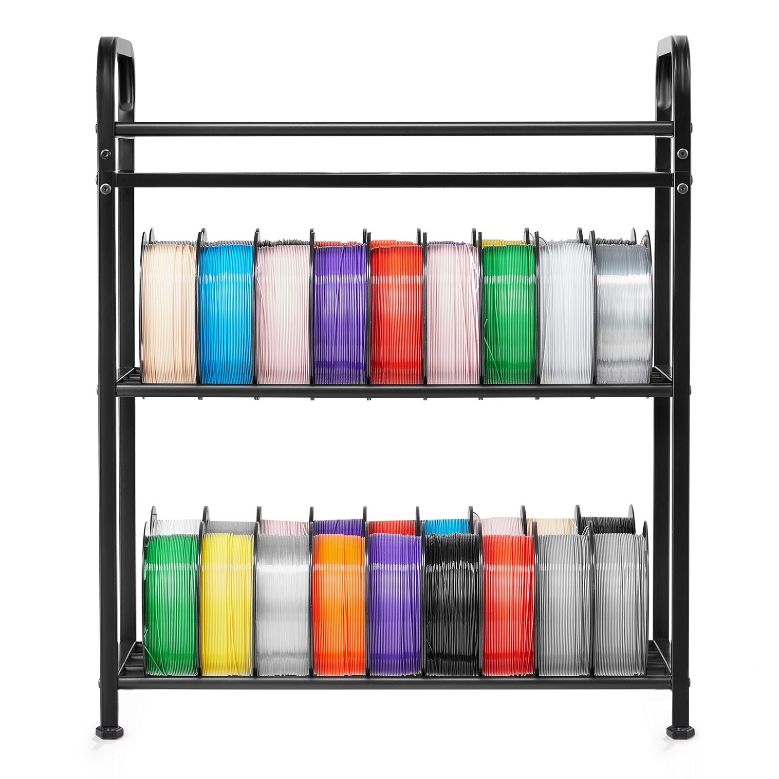 VEVOR 3D-printerfilament-opbergrek, 3 lagen, 680 x 400 x 880 mm, filamentspoelhouder op wielen, organizer voor 3D-printeraccessoires voor 3D-printstudio, kantoor, werkplaats, zwart