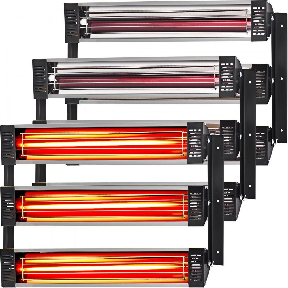 VEVOR 3x Paint Dryer Radiator Infrared Heater Infrared Lamp 3kW