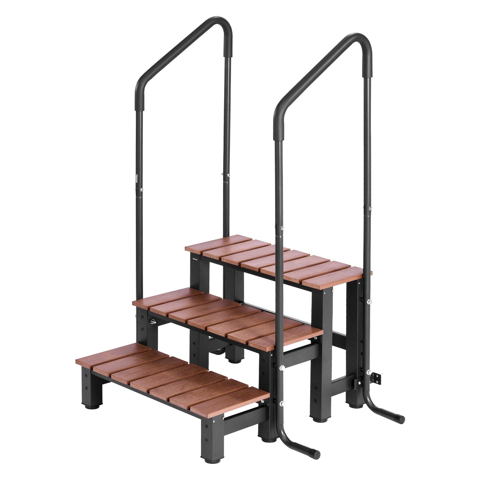 VEVOR Badkuipopstapje Zwembadopstapje 3-treden Camperopstapje, 640,08 mm breed Buitenopstapje voor bovengrondse/opblaasbare zwembaden met een draagvermogen van 249,48 kg, Veelzijdig te gebruiken voor veranda of terras