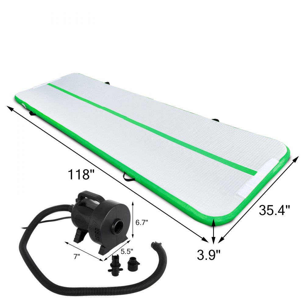 10Ft Air Track Floor Tumbling Opblaasbare Gym Mat Gym Matten 4in Dikke AirTrack
