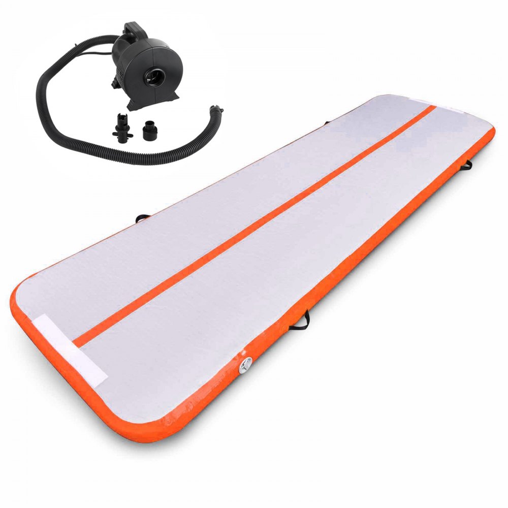 10Ft Air Track Floor Tumbling Opblaasbare Gym Mat Oranje AirTrack 4in Dik