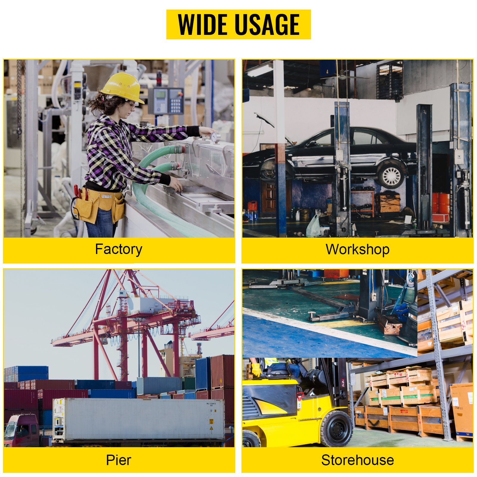 VEVOR 3T-haak Heftruckhaak Dubbel vorkontwerp, 3000 kg Heftruckhaak Koolstofstaal, 530 x 530 x 170 mm Heftruckhijsinrichting Draaibare haak Mobiele kraan Heftruckbevestigingen