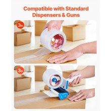 VEVOR 24x Verpakkingstape 76,2 mm x 59,436 m Pakkettape Plakband Transparant 0,068 mm