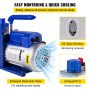 VEVOR Vacuümpomp Vacuumpomp Airco 4.8CFM Vacuümpomp Hvac Koeling R22 R134A R410A A/C Heavy Duty 4 Slangen