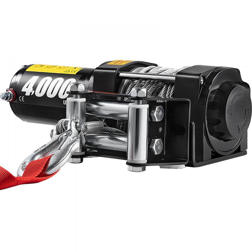 VEVOR 12V 4000lb winch with Wireless Remote Control,Electric Winch with 10 m 32.8 ft durable steel cable