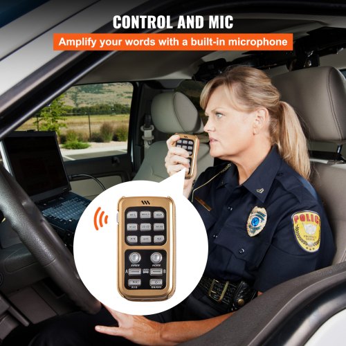 400W 8 Tones Auto Luidspreker Alarm Gastheer Megafoon Sirene Luid MIC Systeem 12V DC Afstandsbediening