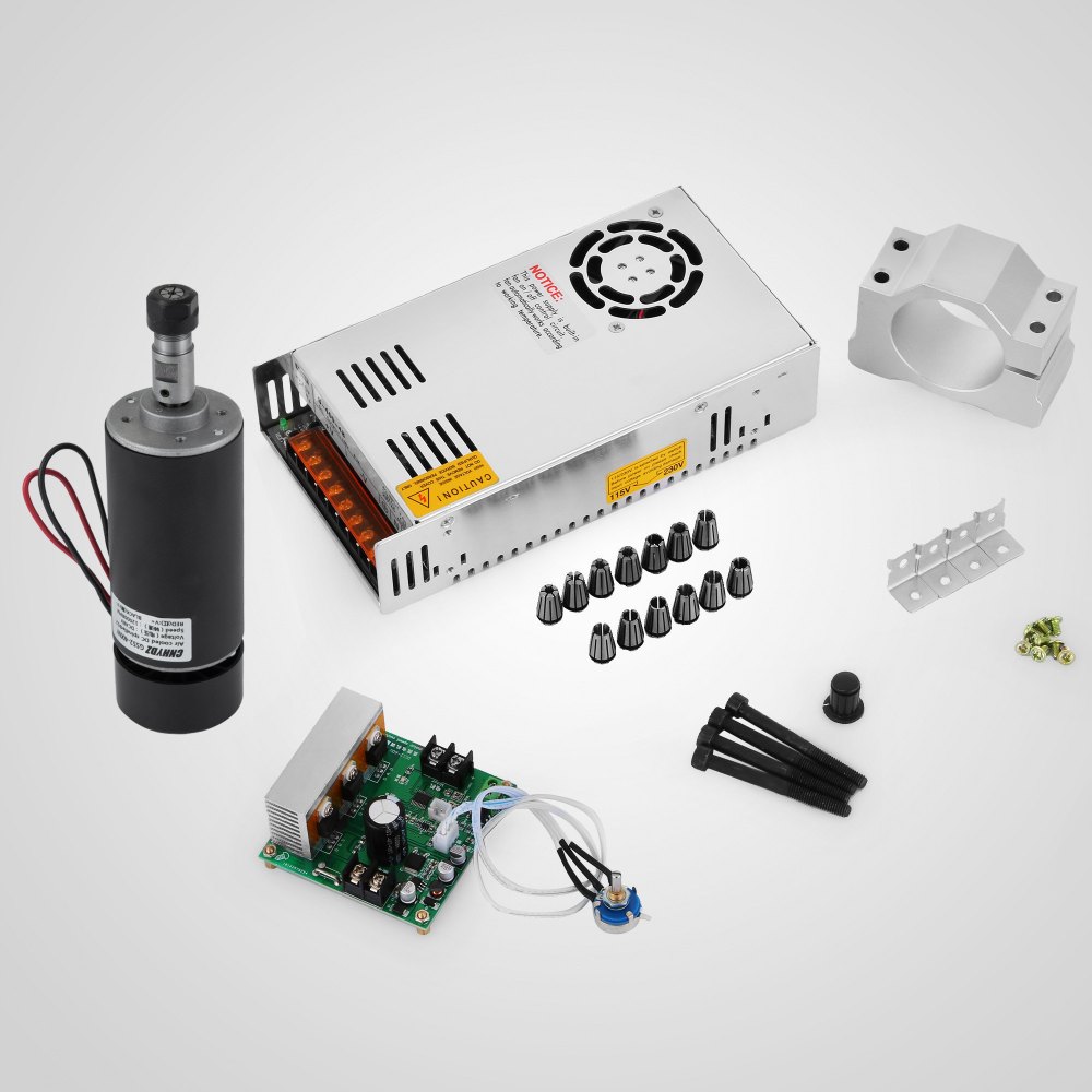 Nieuwe 400W Spindel Motor + Mach3 PWM Controller + Mount + Voeding + ER11 Collet