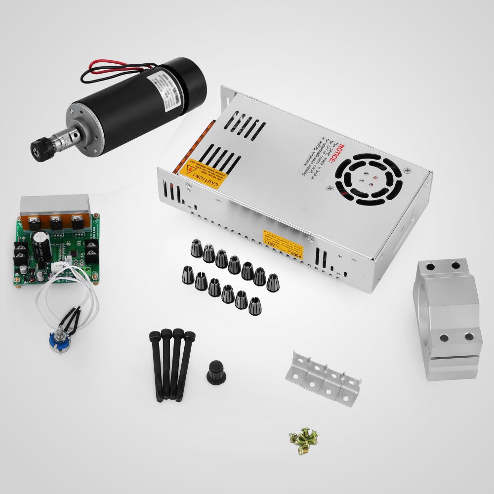 Nieuwe 400W Spindel Motor + Mach3 PWM Controller + Mount + Voeding + ER11 Collet