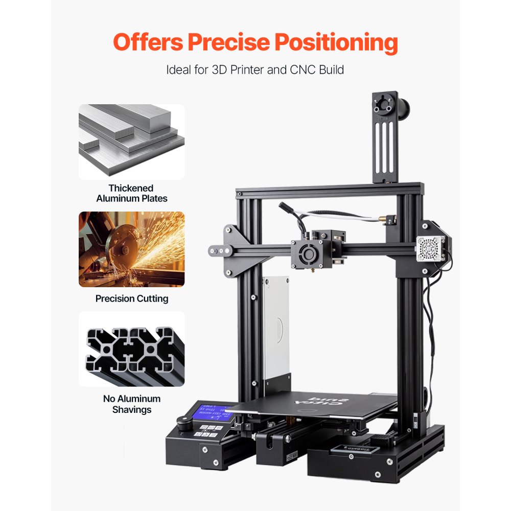 VEVOR Set van 4 600 mm T-sleuf 4040 aluminium extrusieprofielen, geanodiseerde Europese standaard lineaire rail, groefprofiel voor 3D-printer, CNC-machine DIY, lasergravering, zwart