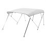 VEVOR Bimini Top Bootkap Zonnescherm (4 Bogen) Gemaakt van 600D Polyester met Aluminiumlegering Frame, Waterdichte Zonnescherm Bootluifel met Opbergtas, 185-198 cm (B) Lichtgrijs