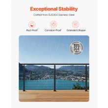 VEVOR Kabelleuningpalen 4-pack 914x50,8x50,8mm 4JZLGZXHS914MY65M001V0